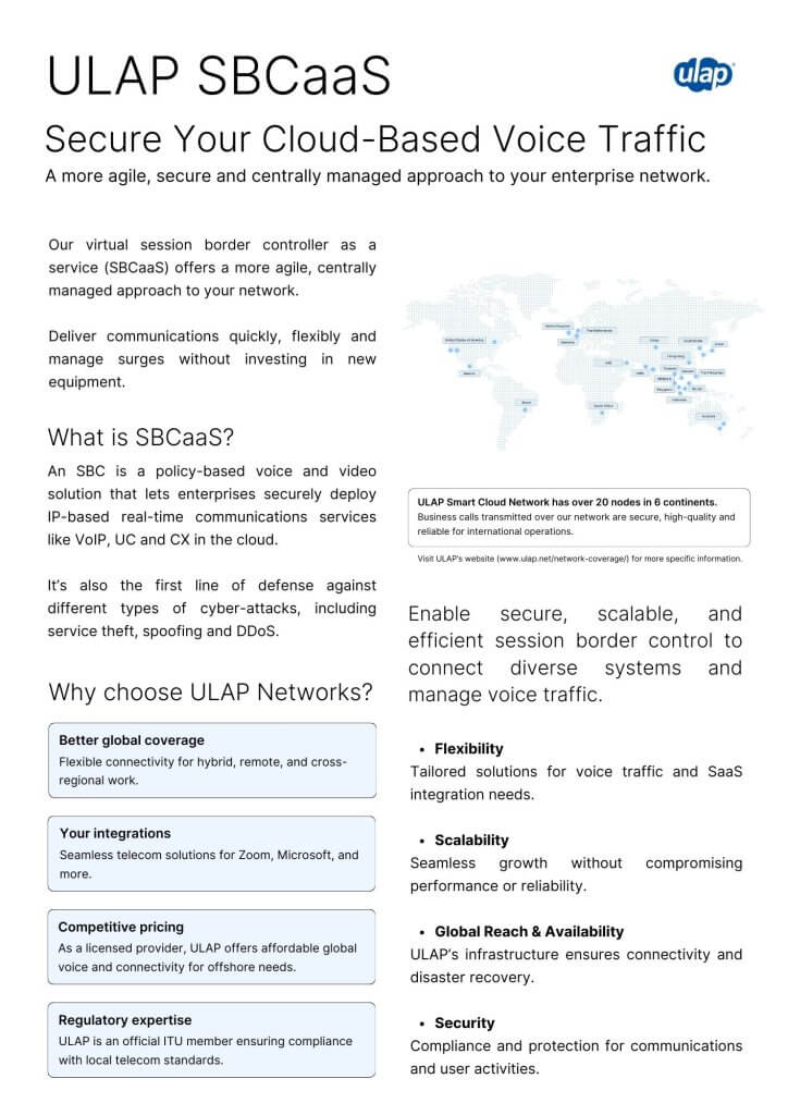 ULAP Networks ULAP SBCaaS