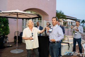 ULAP Networks General Manager of North America, Ryan Perry, receiving an award for "Outstanding Performance for New Member" at Cloud Communications Alliance 2025.